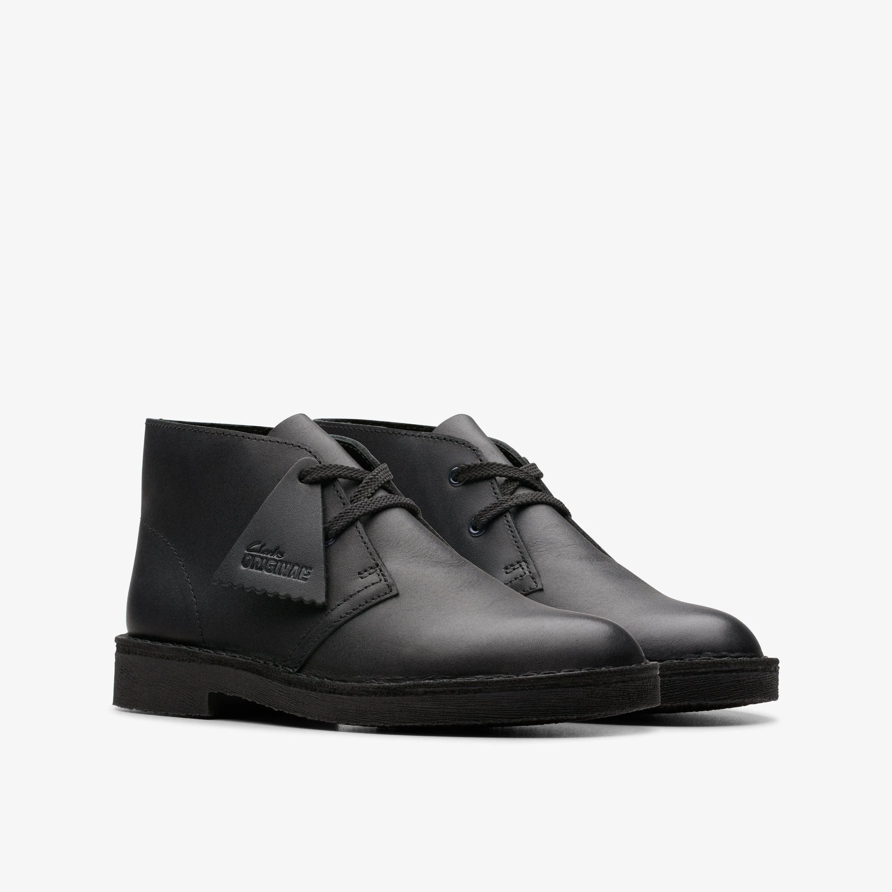 Desert Boot Older Black Leather