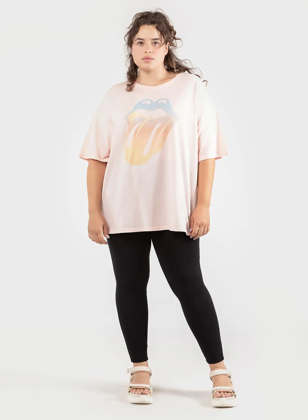 Dex Plus Graphic Tee in LT Vintage Pink