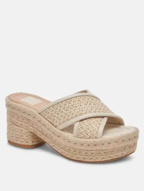 Dolce Vita Eldora Sandal in Natural White Raffia (Final Sale)