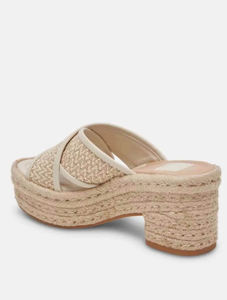 Dolce Vita Eldora Sandal in Natural White Raffia (Final Sale)