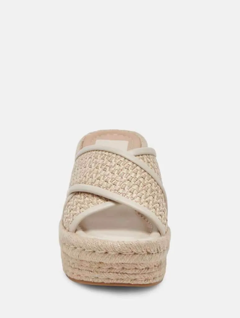 Dolce Vita Eldora Sandal in Natural White Raffia (Final Sale)