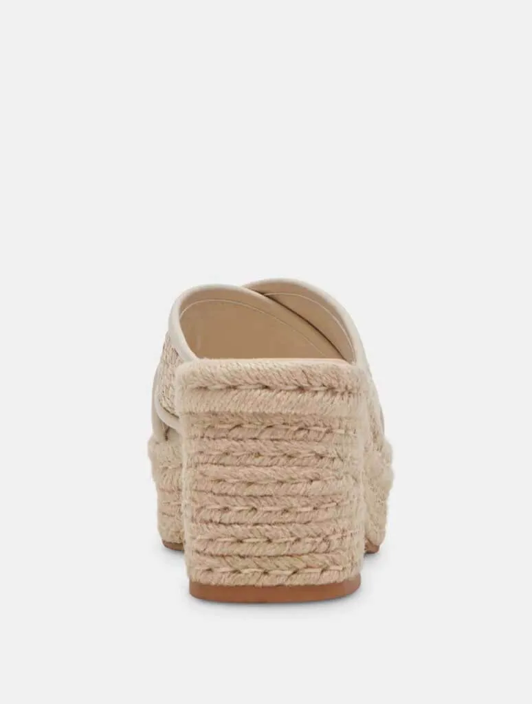 Dolce Vita Eldora Sandal in Natural White Raffia (Final Sale)