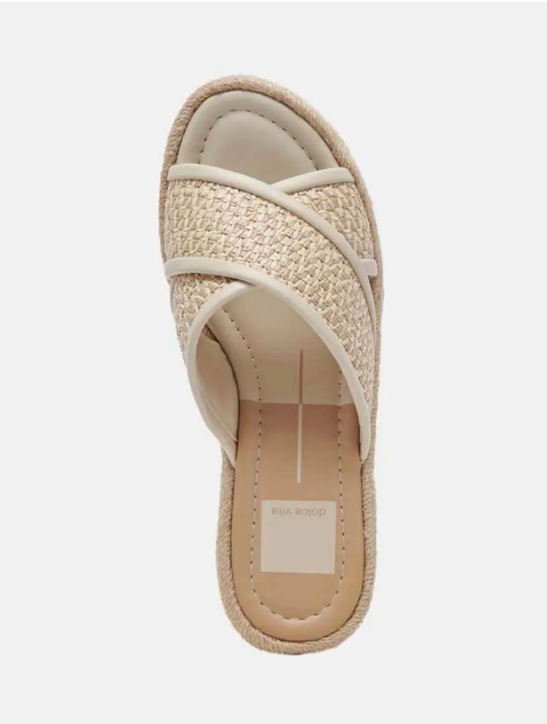 Dolce Vita Eldora Sandal in Natural White Raffia (Final Sale)