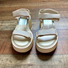 Dolce Vita Ivory Crochet and Suede Straps Platform Sandals- Size 7 (Brand New Condition)