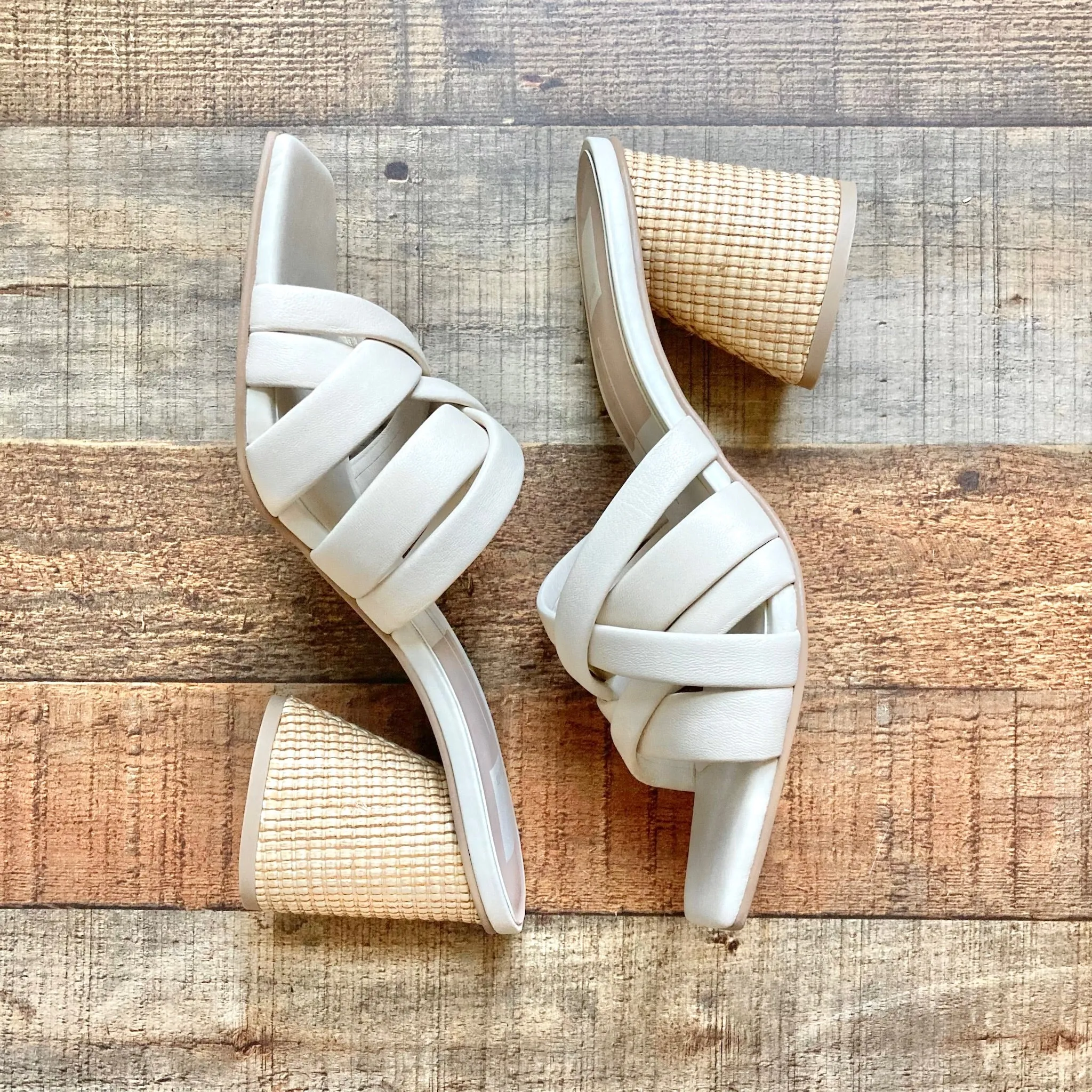 Dolce Vita Ivory Leather Strappy Heeled Sandals- Size 9.5 (BRAND NEW CONDITION)