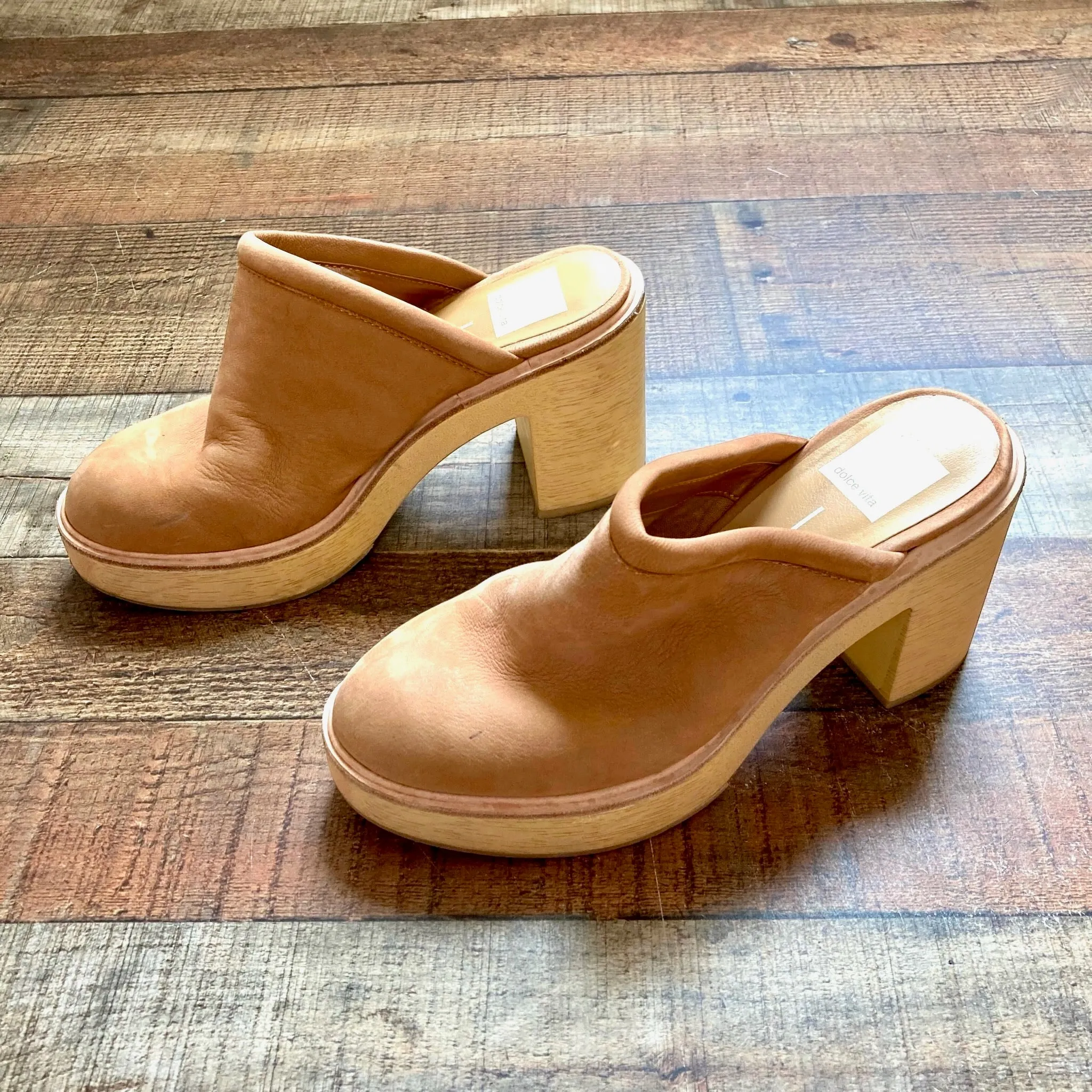 Dolce Vita Praline Nubuck Camdin Mules- Size 7 (sold out online)