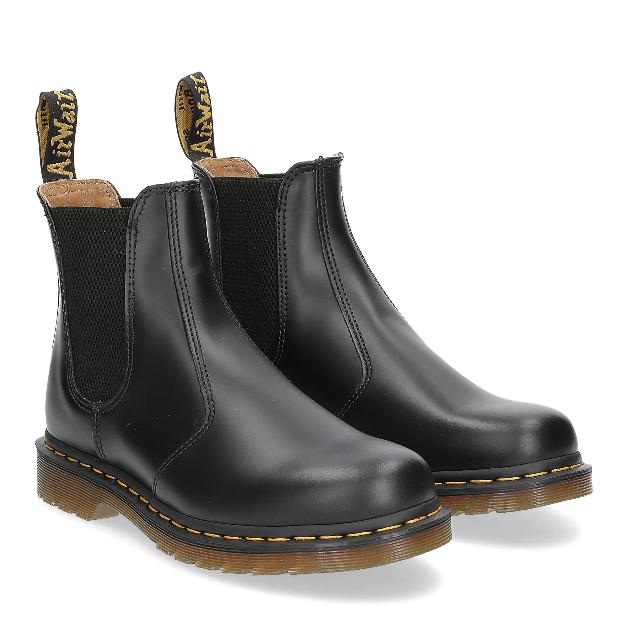 Dr. Martens Beatles Uomo 2976 black smooth yellow stich - Al Siletto | Al Siletto