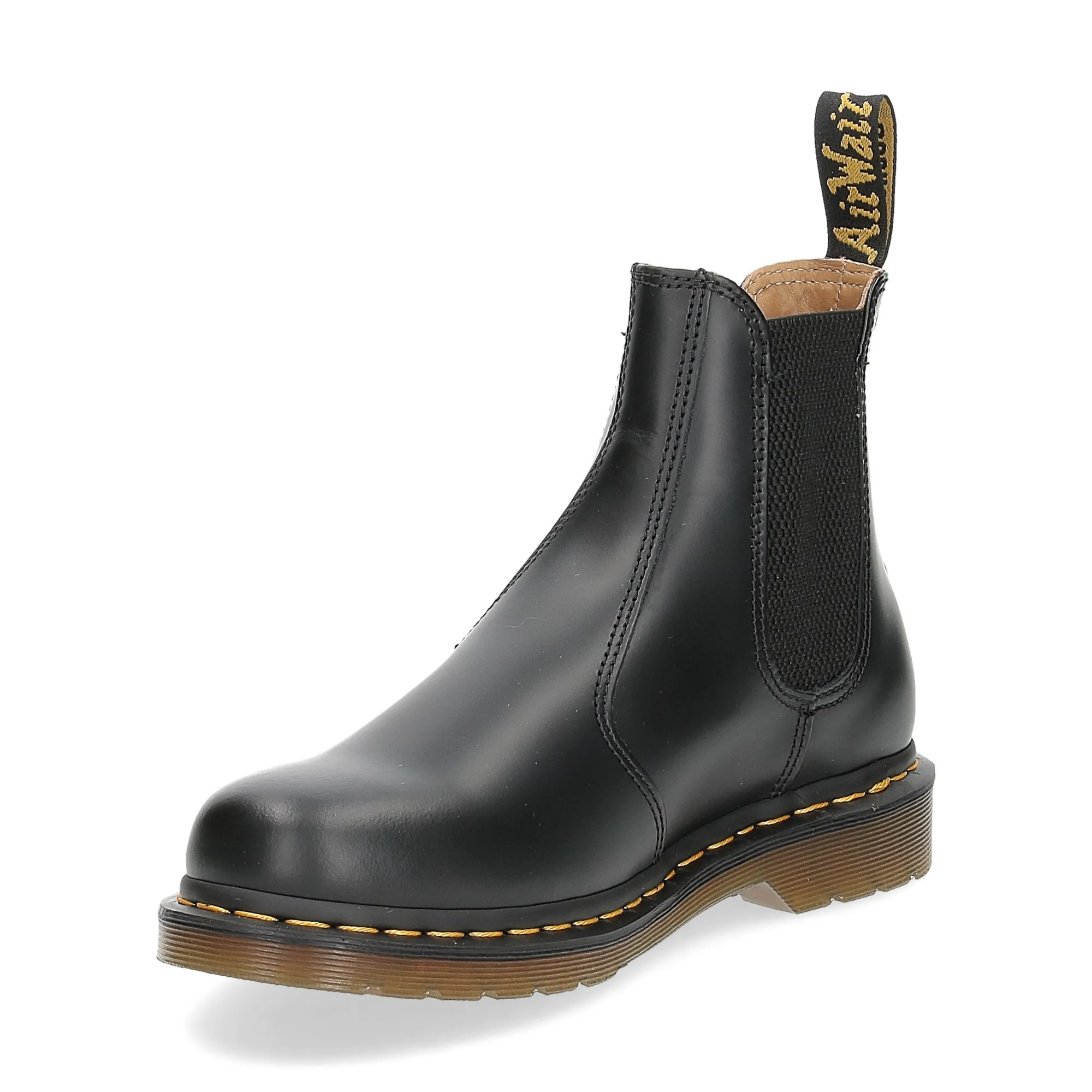 Dr. Martens Beatles Uomo 2976 black smooth yellow stich - Al Siletto | Al Siletto