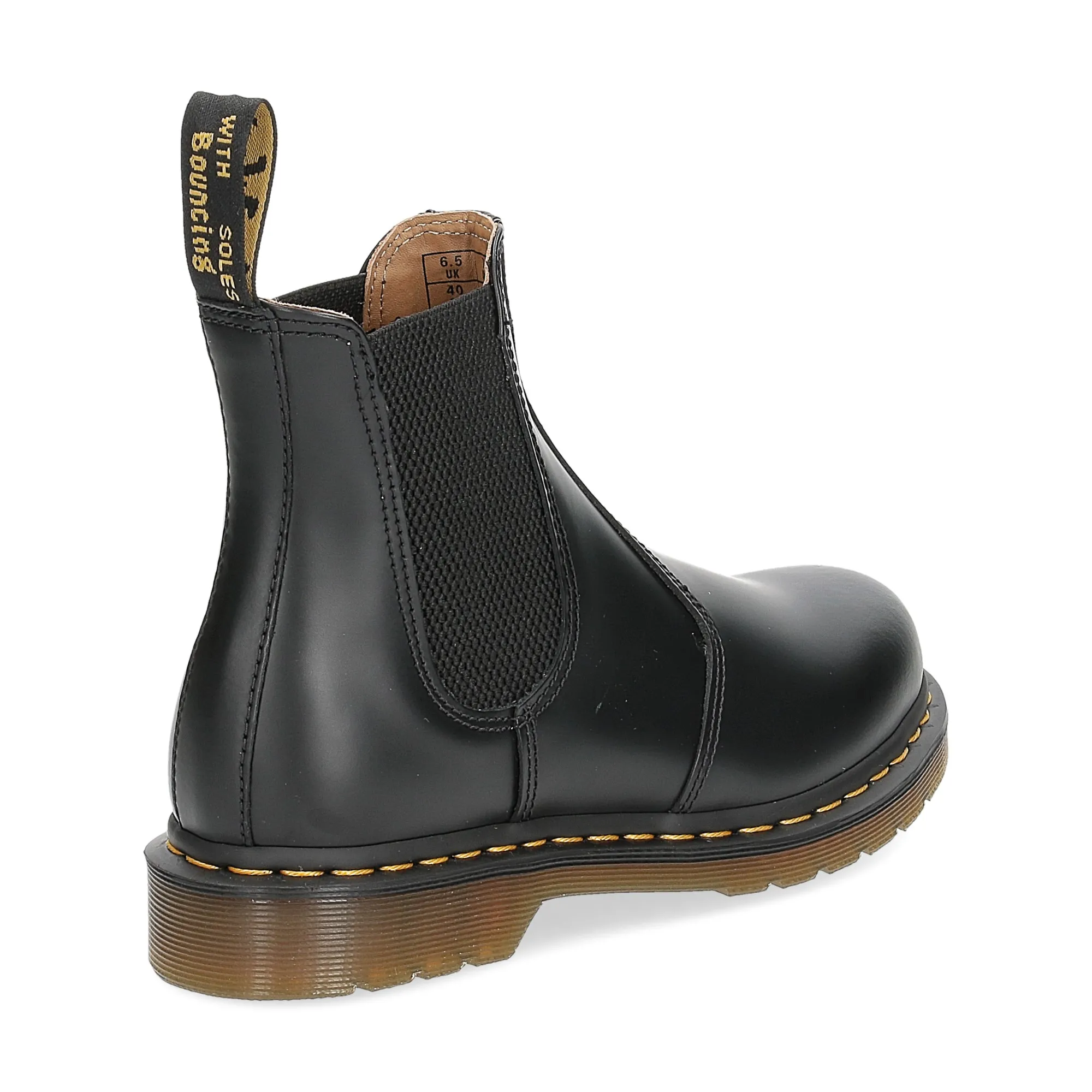 Dr. Martens Beatles Uomo 2976 black smooth yellow stich - Al Siletto | Al Siletto