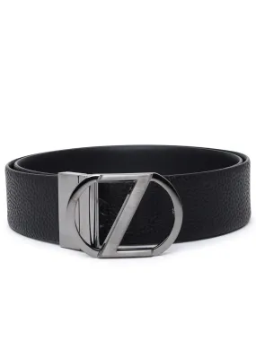 Ermenegildo Zegna Logo Plaque Buckle Belt