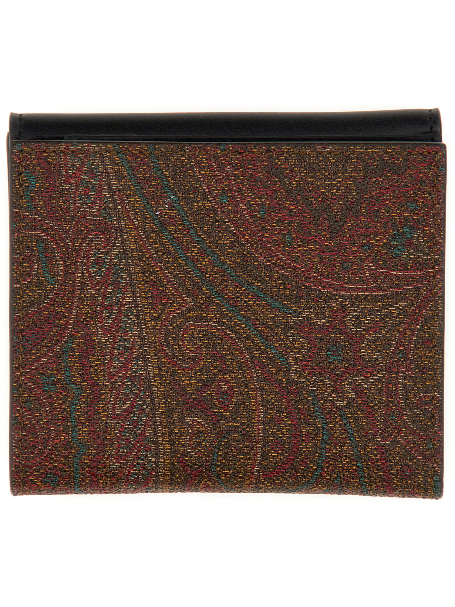 ETRO    PAISLEY PRINT COATED CANVAS WALLET