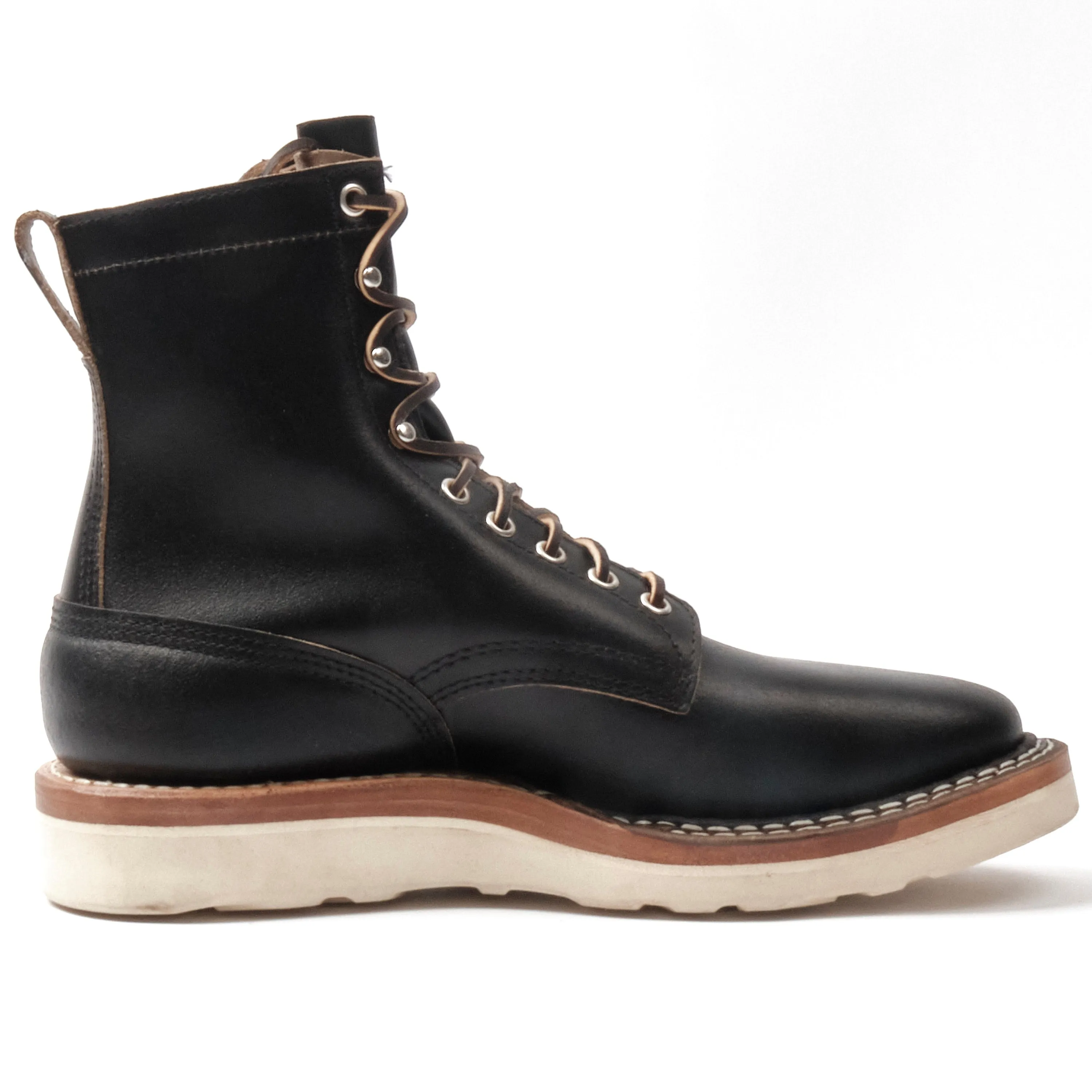 FREENOTE CLOTH X WHITE'S BOOTS - RANCHER 8 - BLACK WAXED FLESH