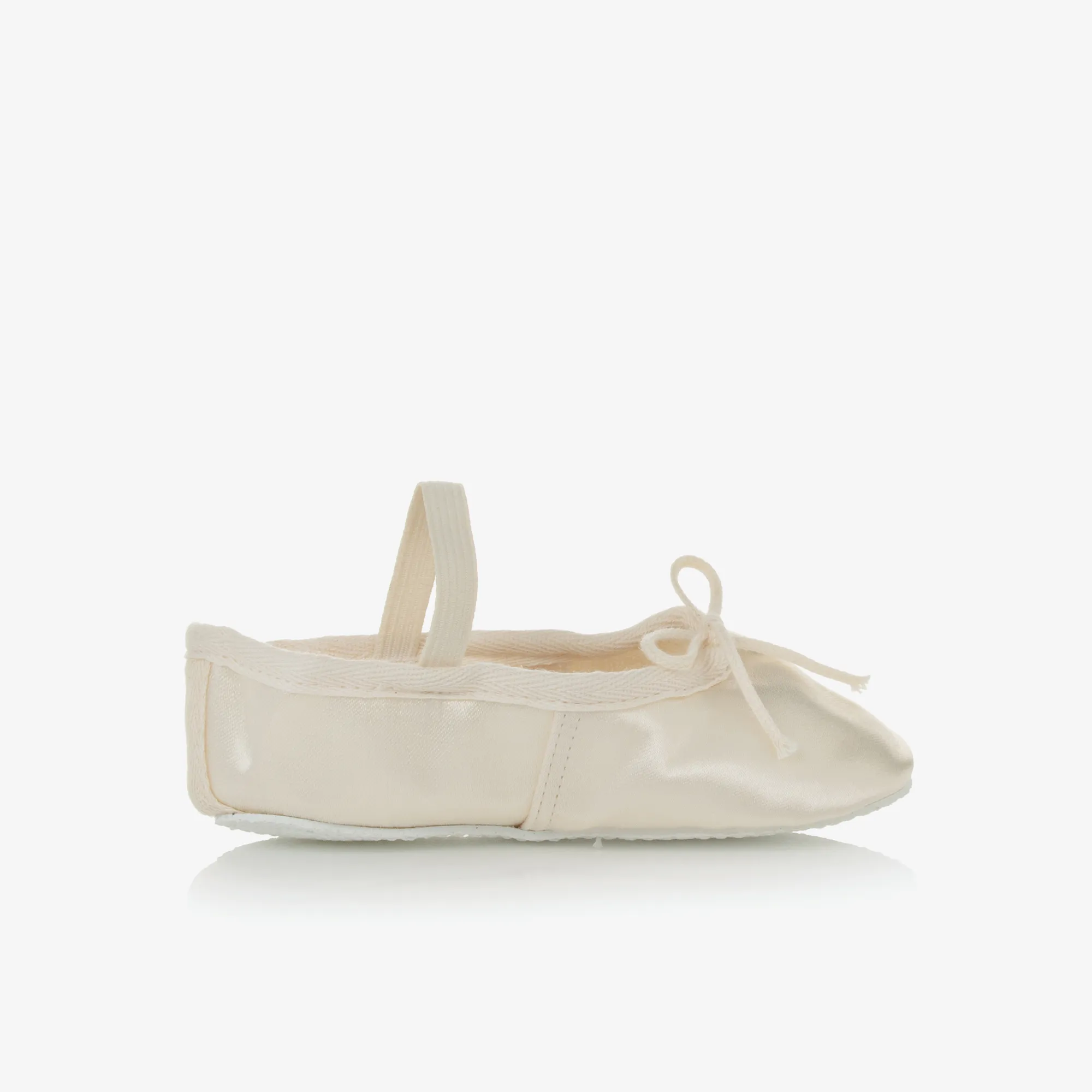 Girls Ivory Satin Ballet Shoes