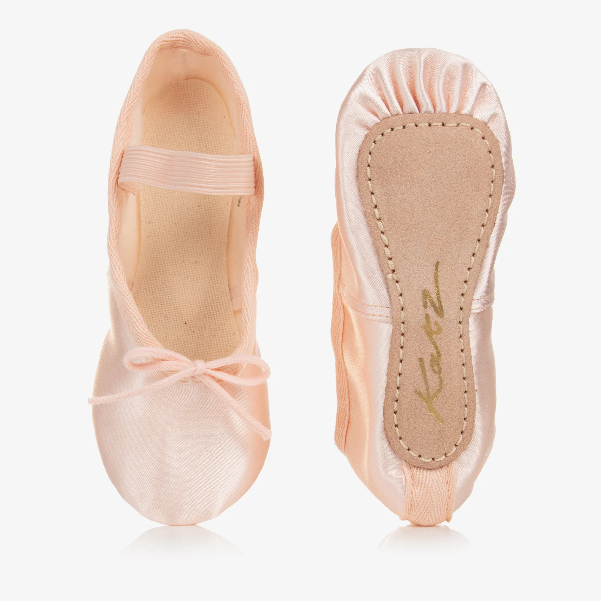 Girls Pink Satin Ballet Shoes