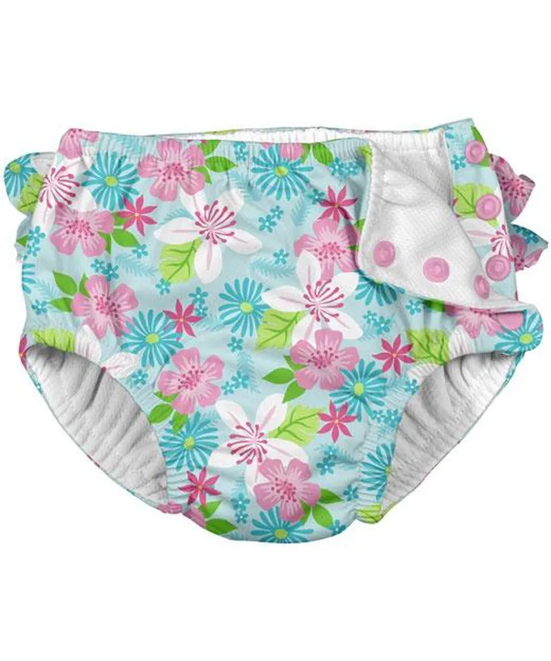 Green Sprouts Aqua Paradise Flower Snaps Reusable Swim Nappy