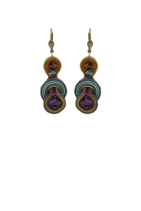 Hola Trendy Turquoise-Multicolor Earrings