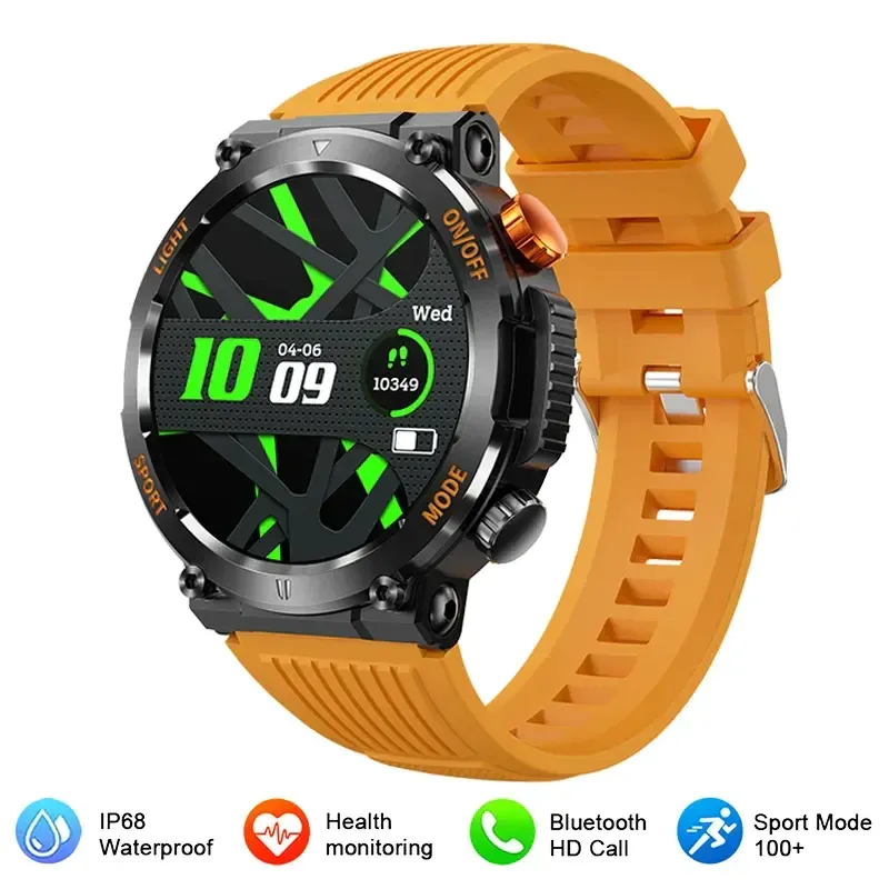 IP67 Waterproof Bluetooth Call Full Touch Screen Compass Smartwatch