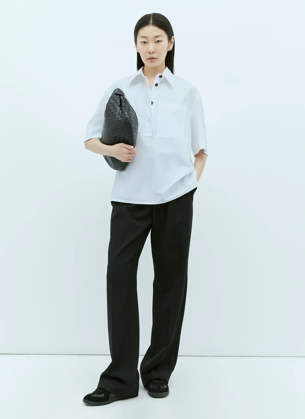 Jil Sander  |Casual Style Plain Cotton Short Sleeves Elegant Style