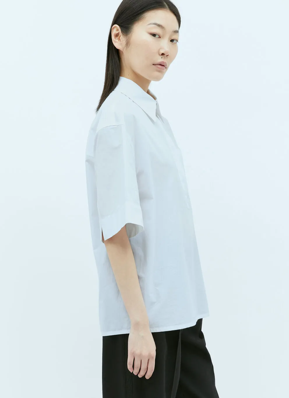 Jil Sander  |Casual Style Plain Cotton Short Sleeves Elegant Style