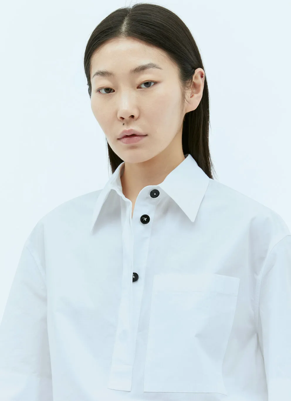 Jil Sander  |Casual Style Plain Cotton Short Sleeves Elegant Style