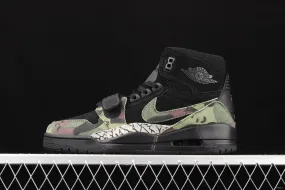 Jordan Legacy 312 black camouflage color matching Velcro three-in-one board shoes AV3922-003