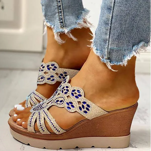 Libiyi Women's Platform Wedge Casual Sandals