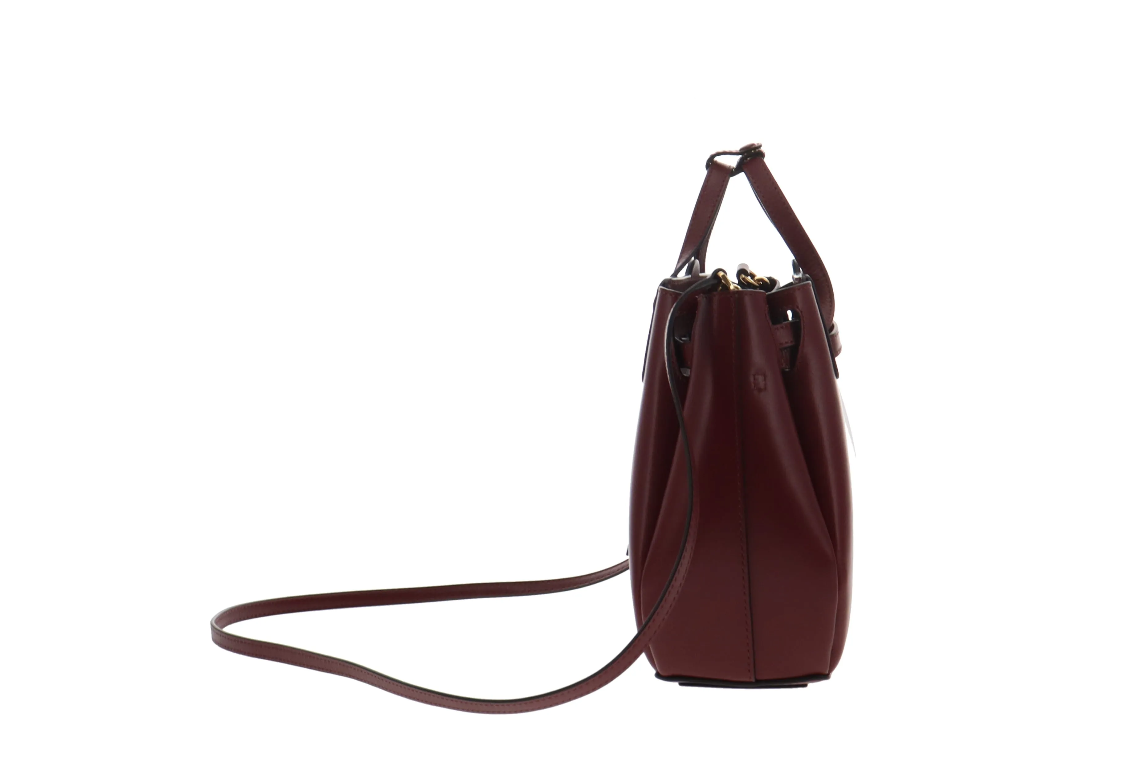 Loewe Burgundy Smooth Leather Lazo Mini Tote Bag