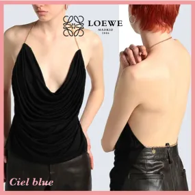 LOEWE  |Casual Style Silk Plain Party Style Tanks & Camisoles