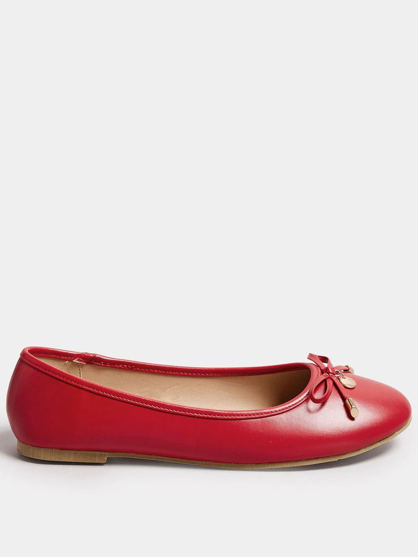 Long Tall Sally PU Ballet Shoes - Red