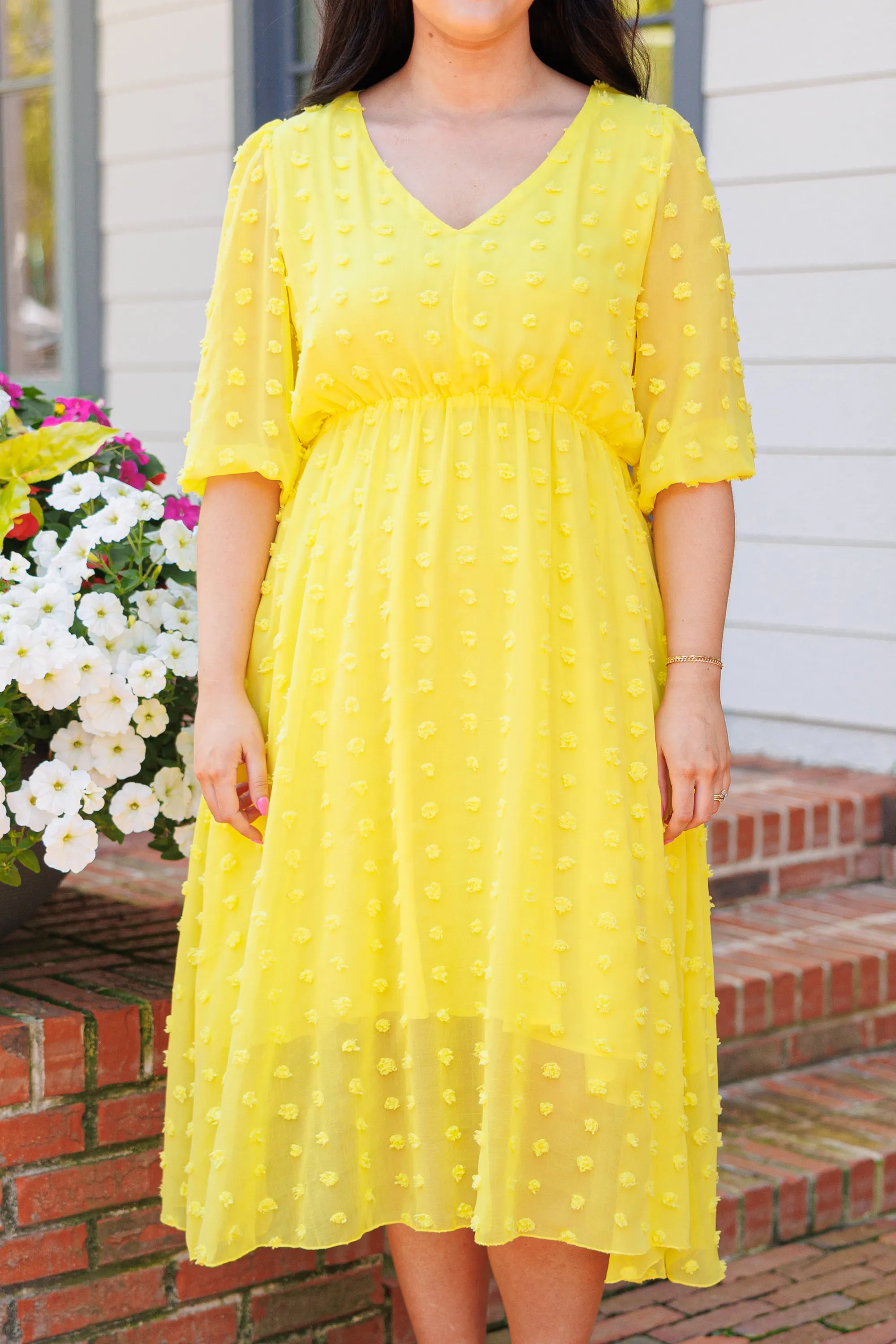 Looking Chic Dress, Yellow