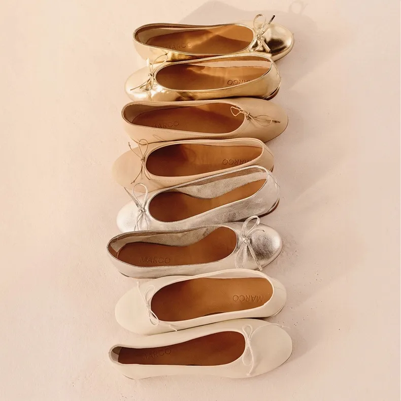 Marco Shoes Passo ballet shoes golden