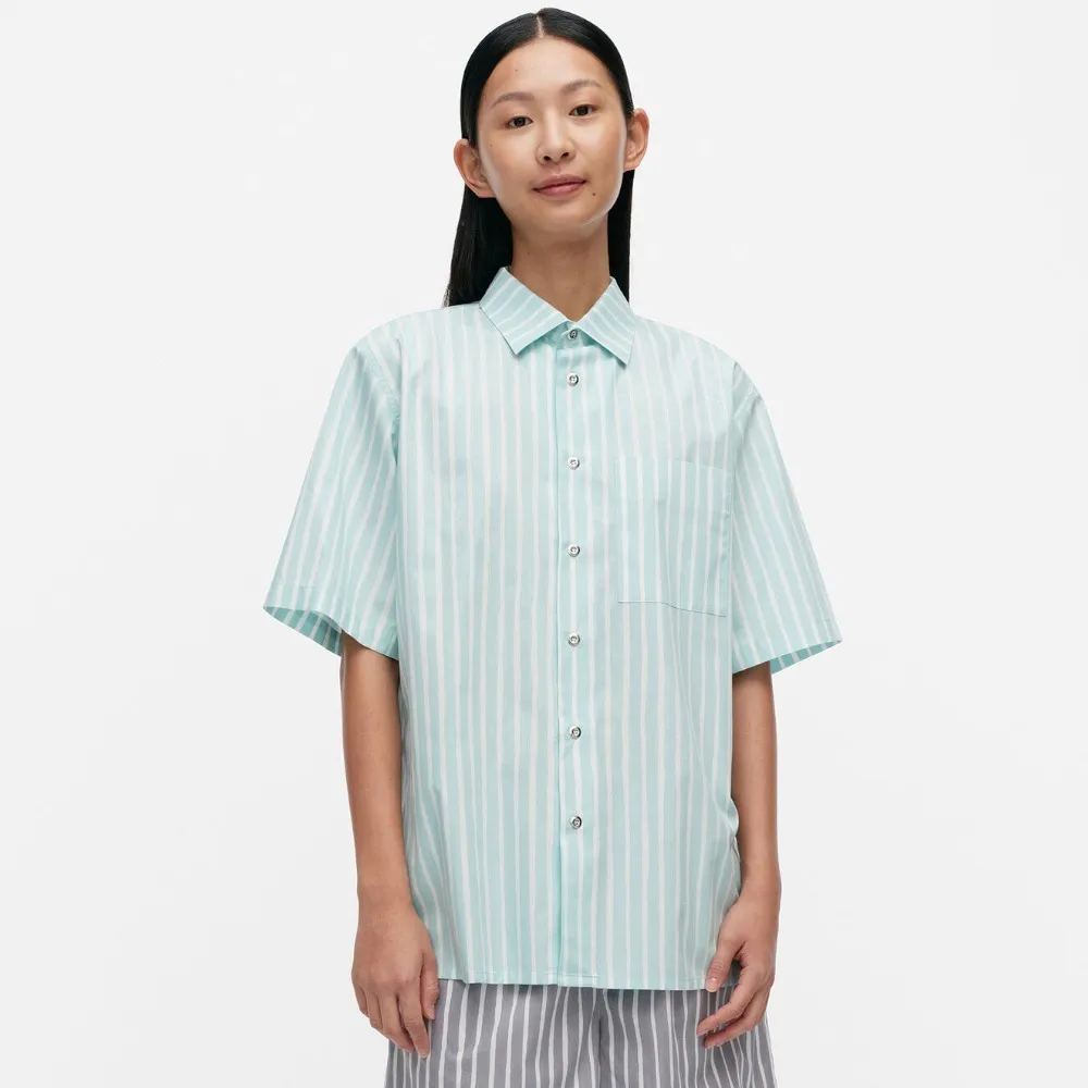 marimekko  |Stripes Casual Style Unisex Cotton Short Sleeves