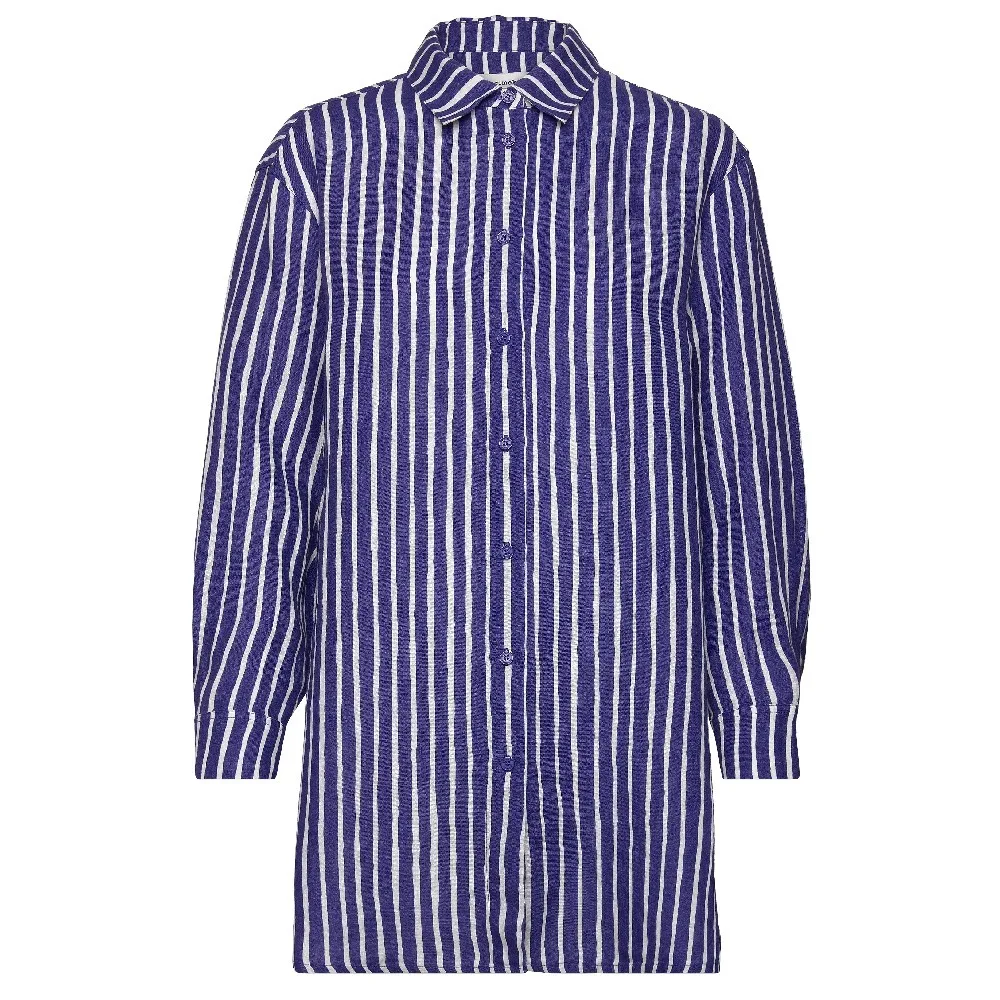 marimekko  |Stripes Casual Style Unisex Linen Long Sleeves Office Style