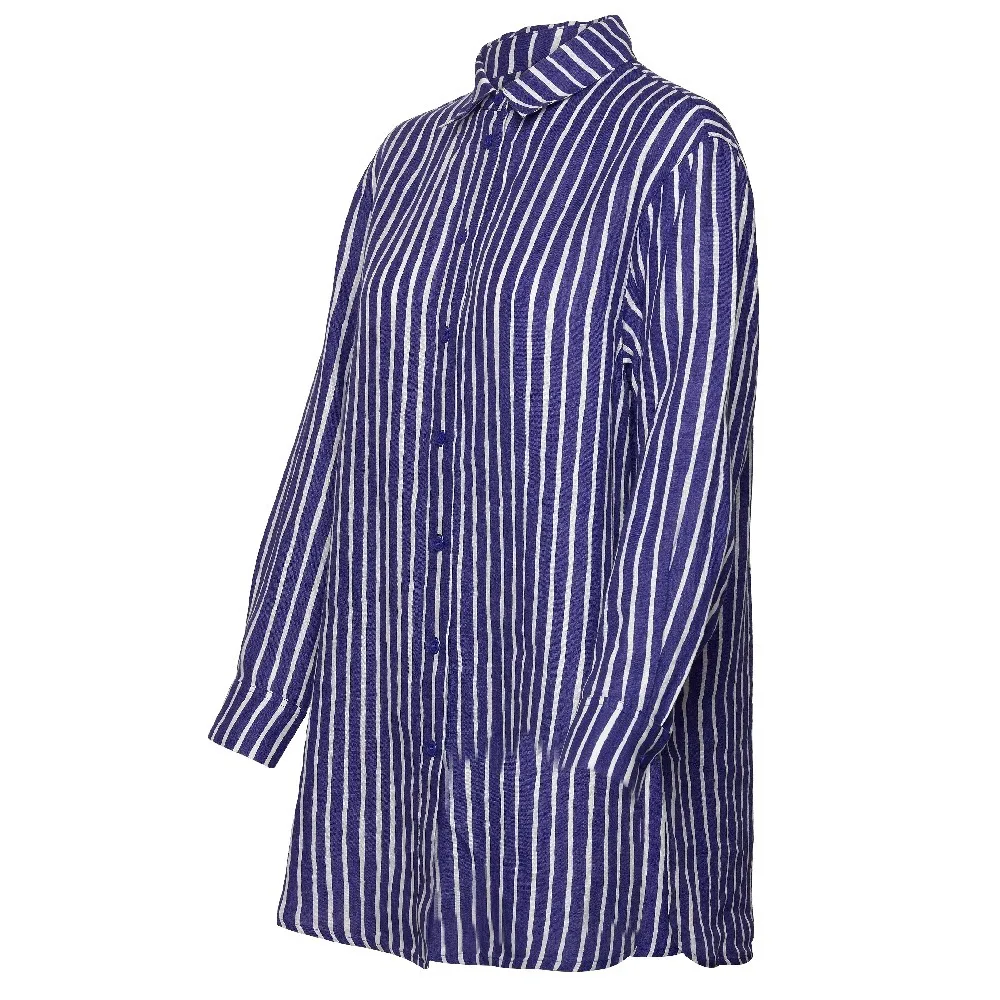 marimekko  |Stripes Casual Style Unisex Linen Long Sleeves Office Style