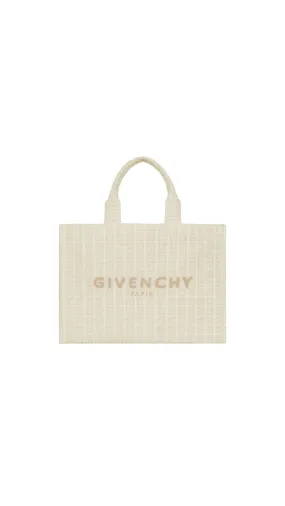 Medium G-Tote Bag In 4G Cotton Towelling - Ivory