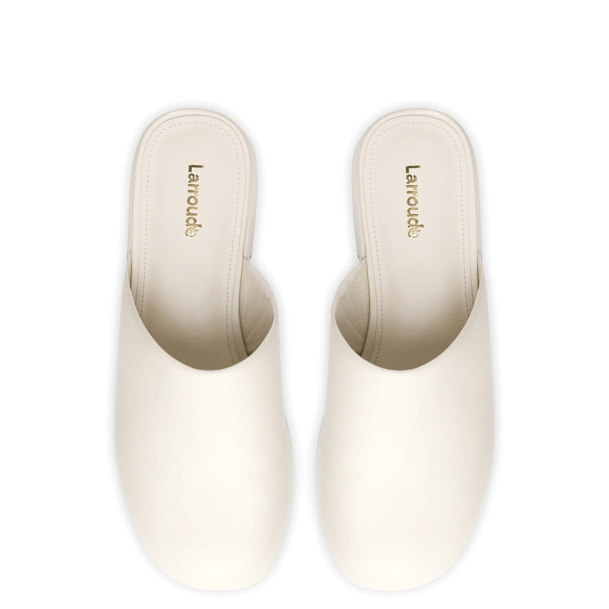 Miso Flatform Clog In Ivory Leather