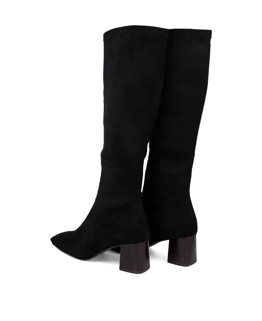 Miss Elastic 77621 High black boots for women