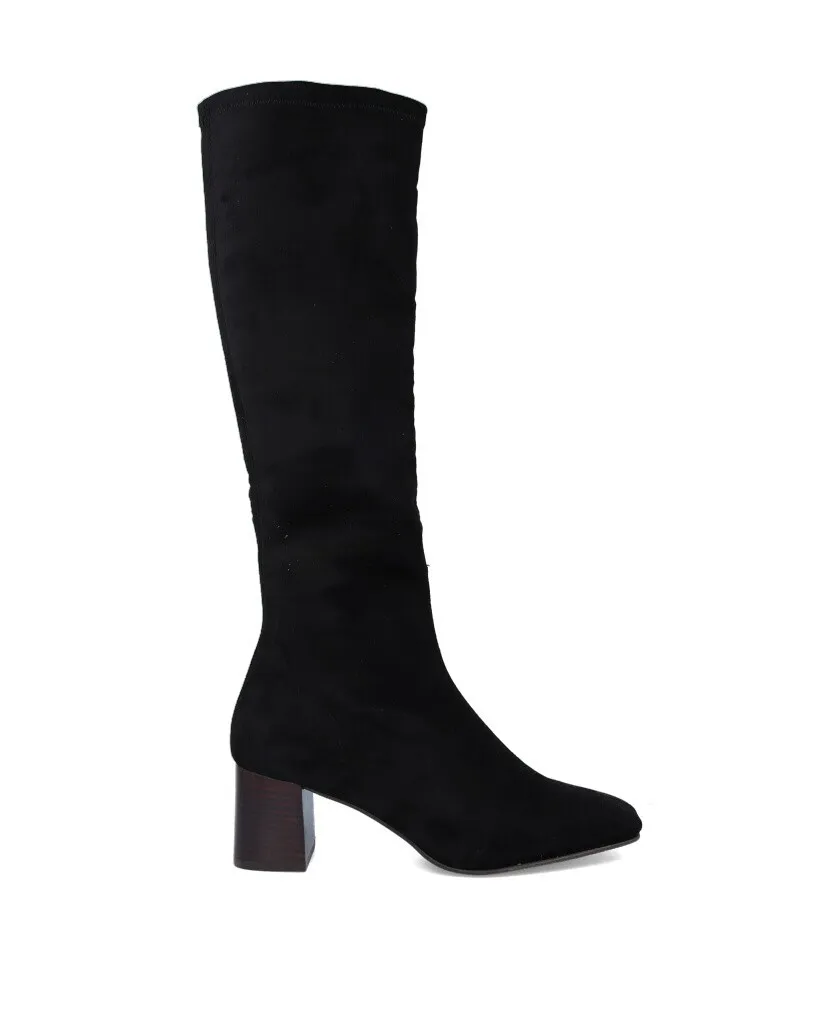 Miss Elastic 77621 High black boots for women