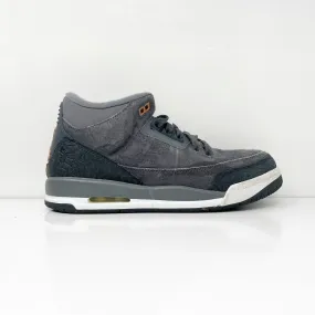 Nike Boys Air Jordan 3 441140-035 Gray Basketball Shoes Sneakers Size 7Y