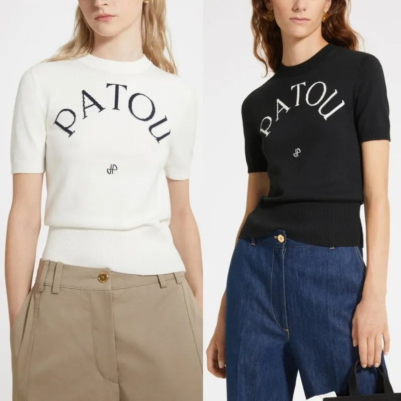 PATOU  |Casual Style Plain Cotton Short Sleeves Logo