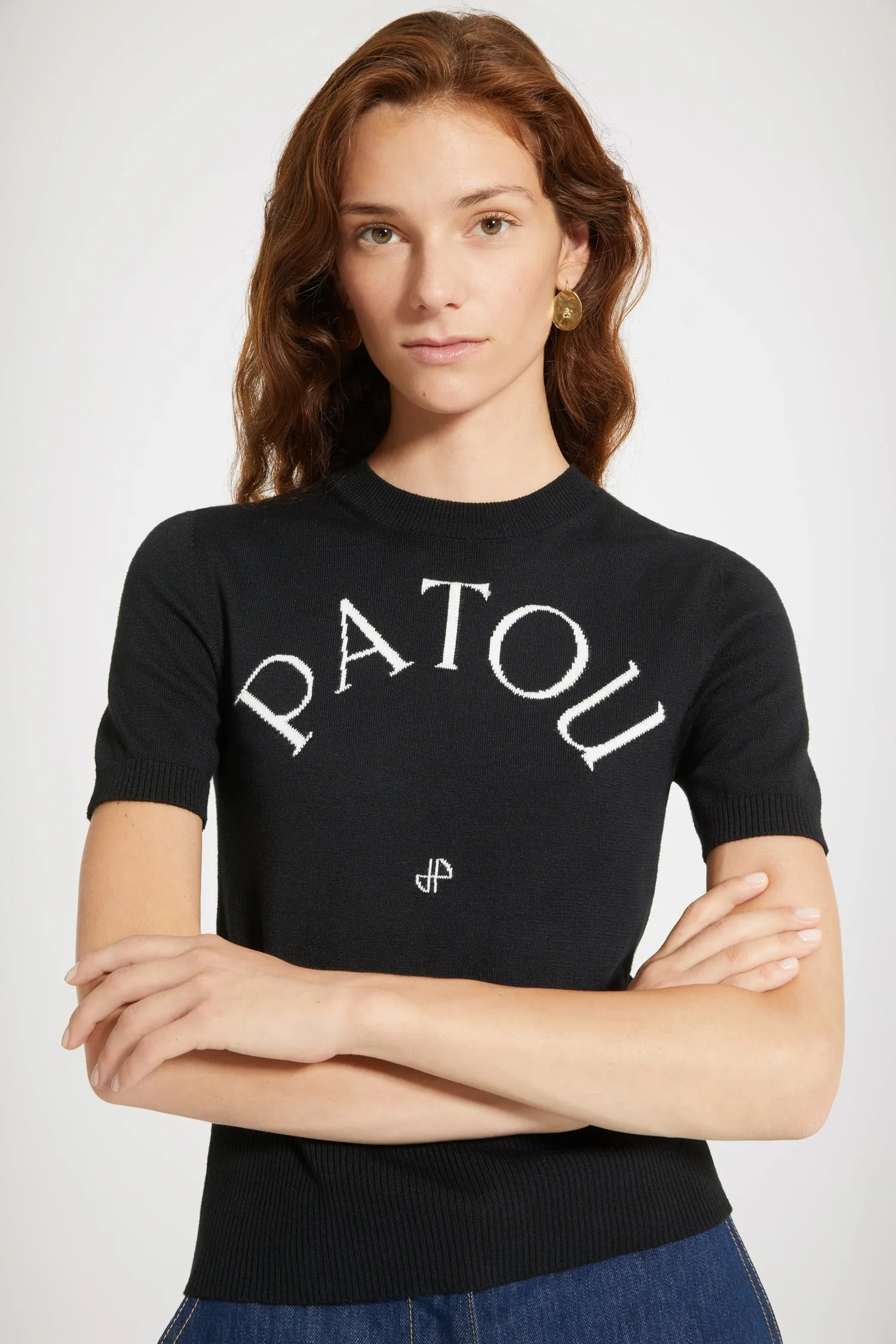 PATOU  |Casual Style Plain Cotton Short Sleeves Logo