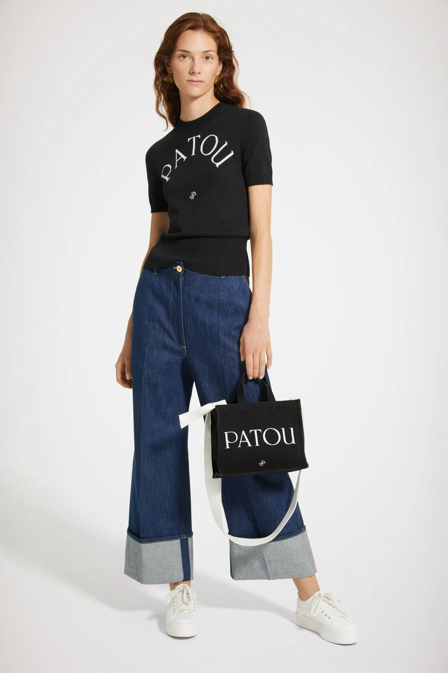 PATOU  |Casual Style Plain Cotton Short Sleeves Logo