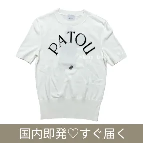 PATOU  |Casual Style U-Neck Cotton Short Sleeves Party Style