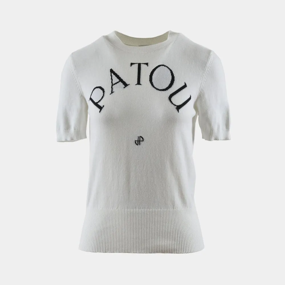 PATOU  |Casual Style U-Neck Cotton Short Sleeves Party Style