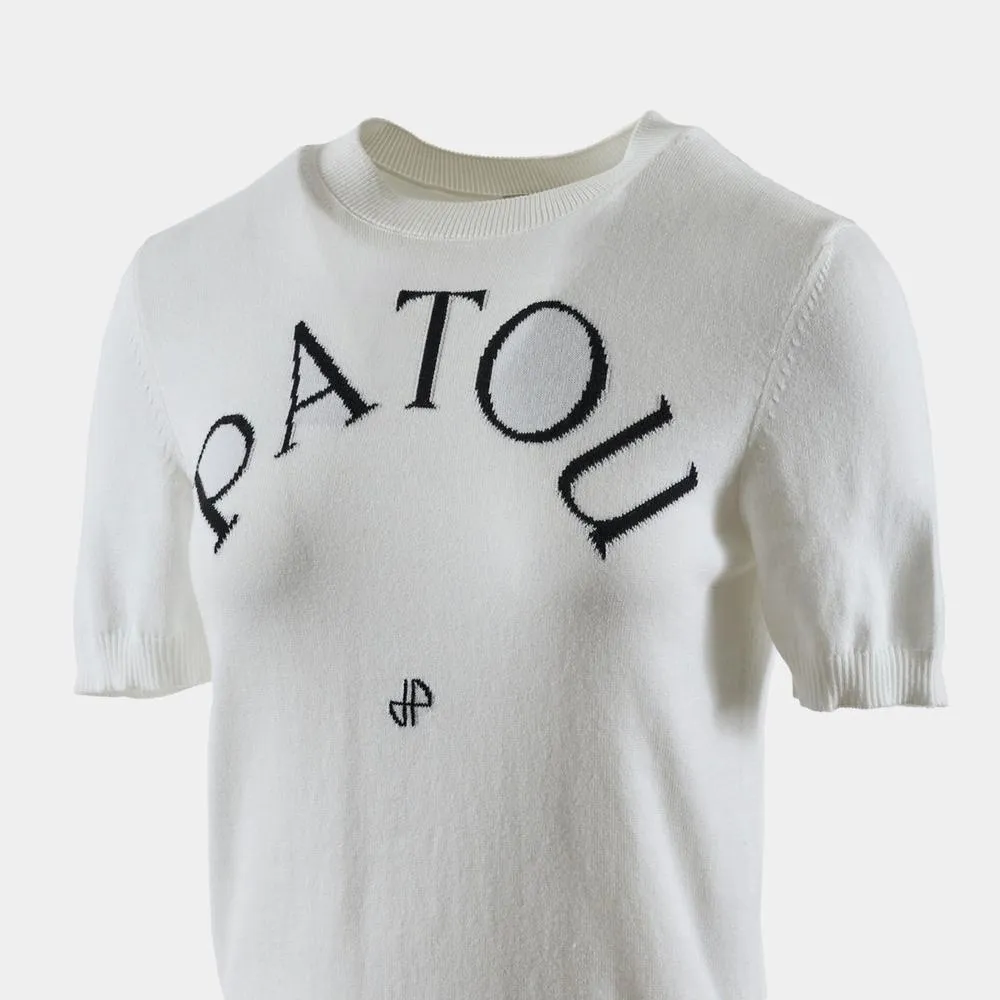 PATOU  |Casual Style U-Neck Cotton Short Sleeves Party Style