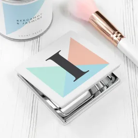 Personalised Geometric Rectangle Compact Mirror - Spring