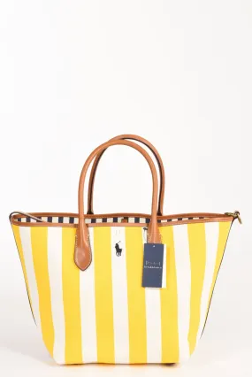 Polo Ralph Lauren Borsa Bellport Bianco/giallo Donna