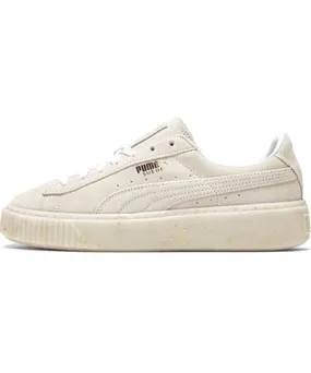 PUMA Suede Platform Buff/Gold Board Shoes