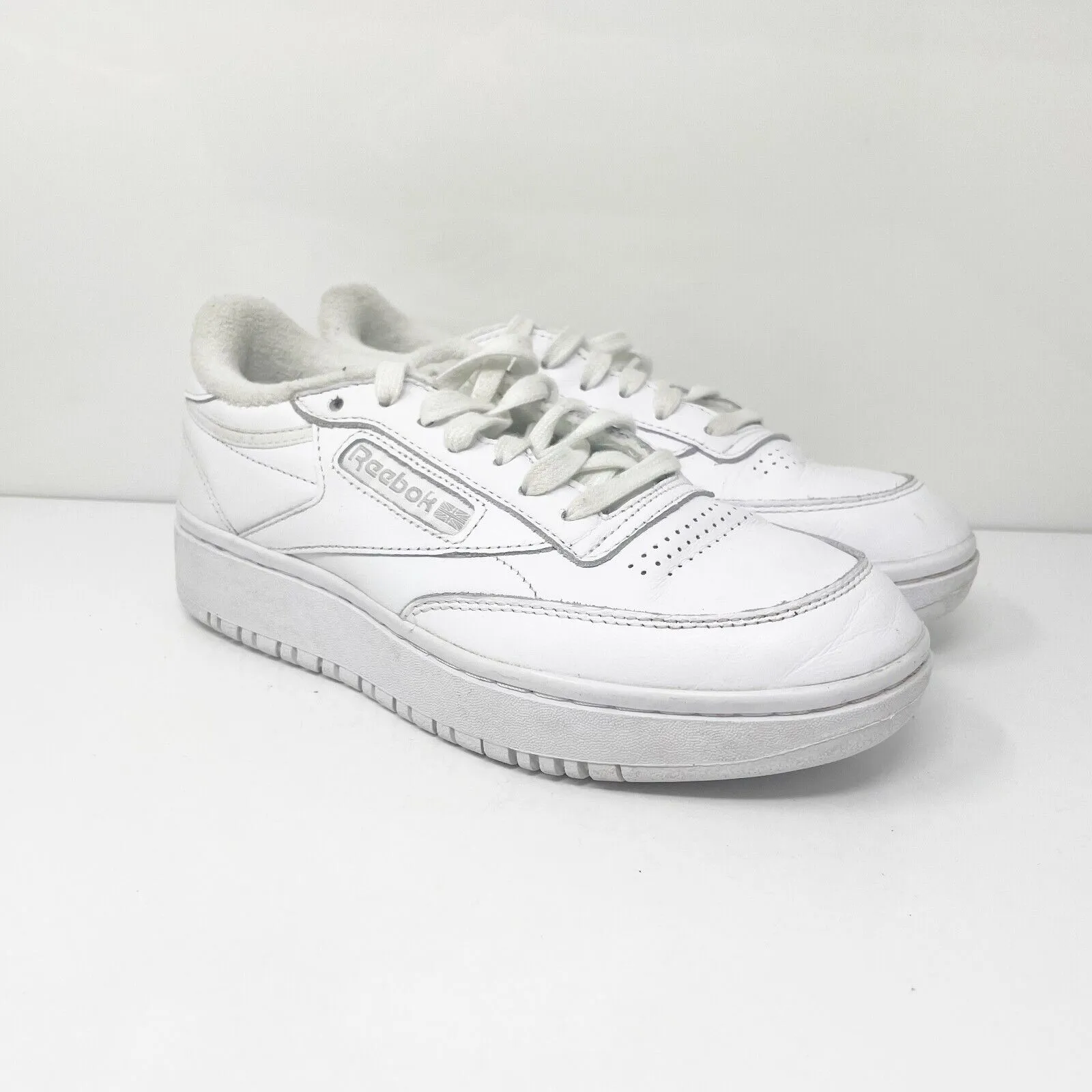 Reebok Womens Club C Double GW0854 White Casual Shoes Sneakers Size 7.5