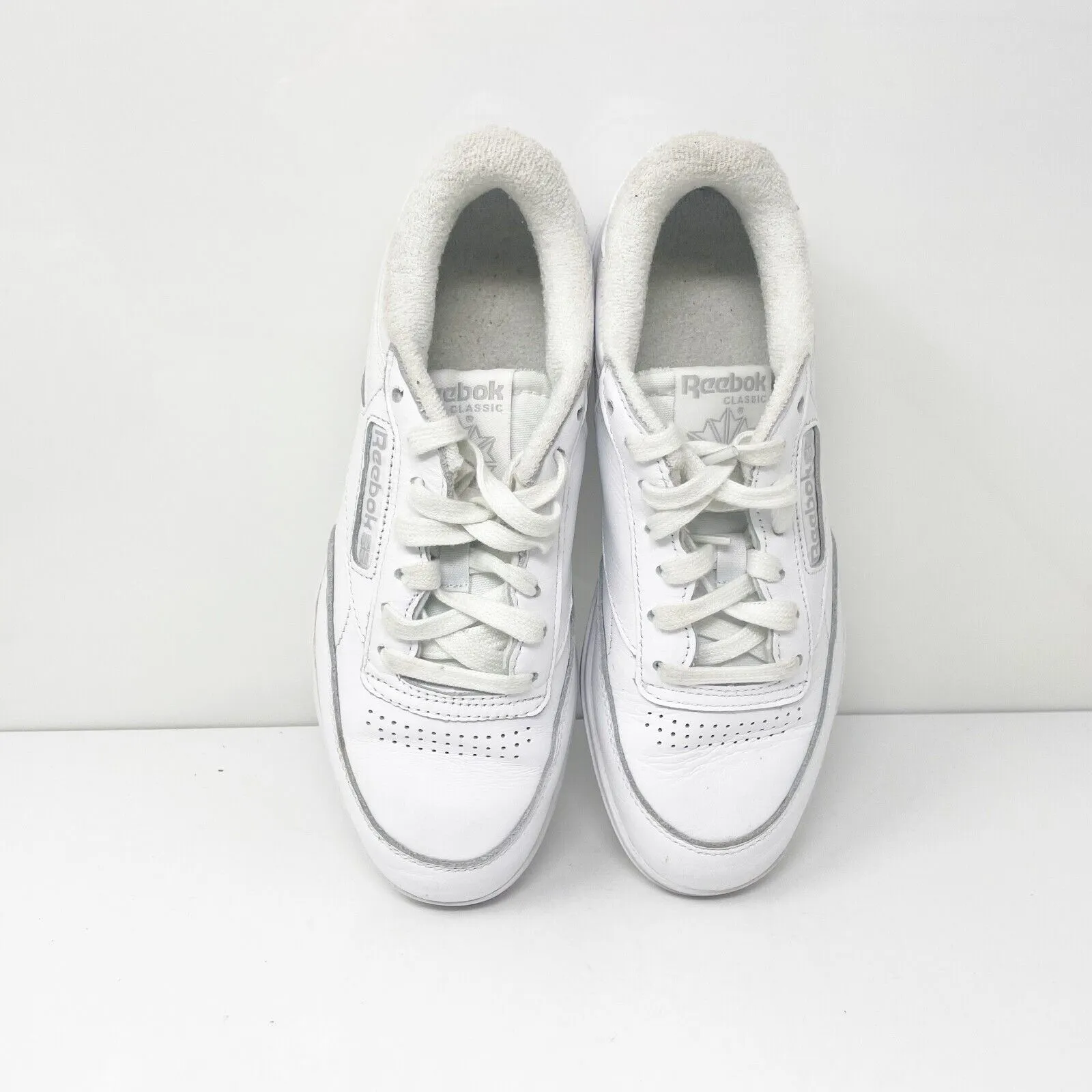 Reebok Womens Club C Double GW0854 White Casual Shoes Sneakers Size 7.5